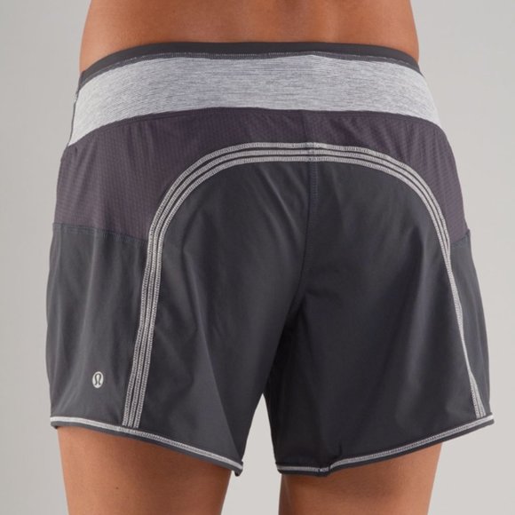 Lululemon Run The Fastest Short Black/Heathered Black/Pink Mist 4 - Picture 7 of 16